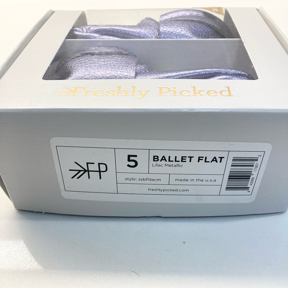 BNIB! FRESHLY PICKED Metallic Purple Ballet Flat - Picture 10 of 13